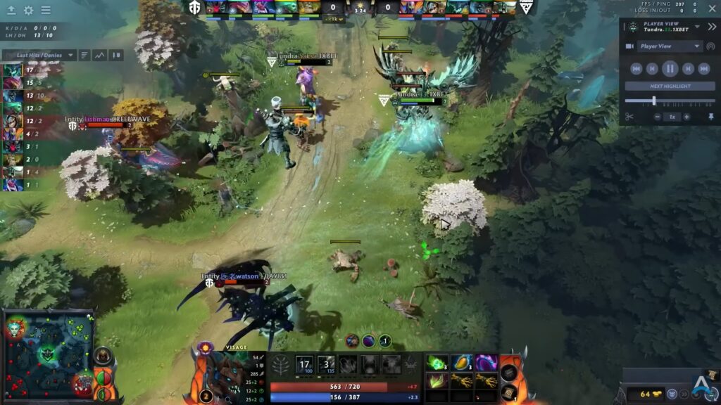battle in Dota 2 game