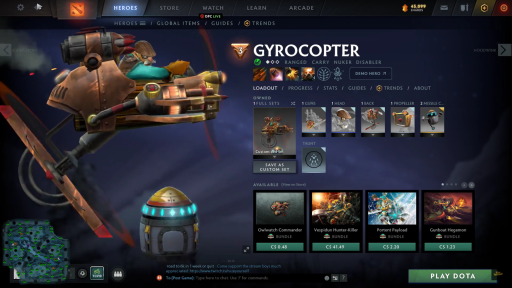 gyrocopter points in Dota 2