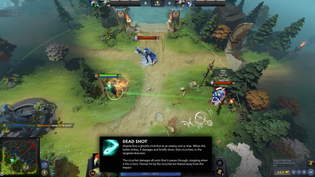 heroes of Dota 2 in the forest