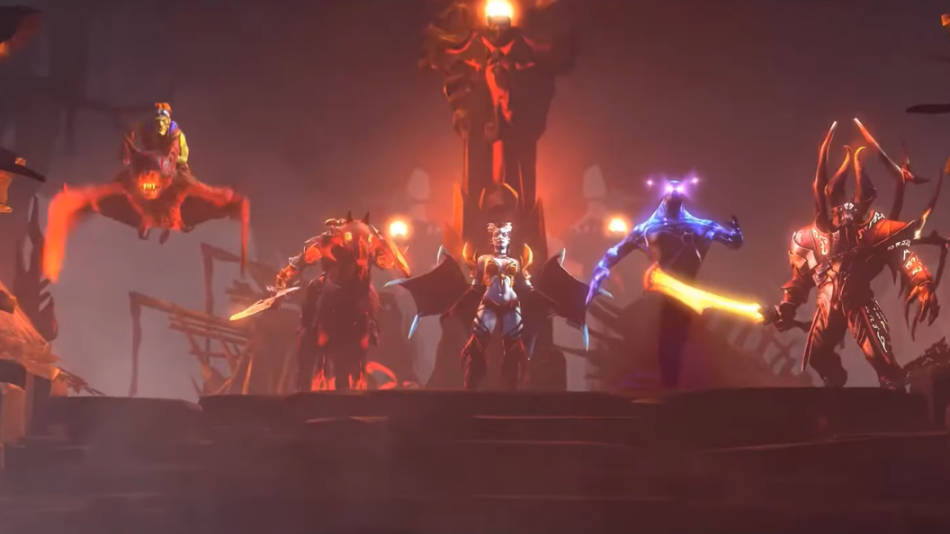 Queen of Pain and other characters in Dota 2