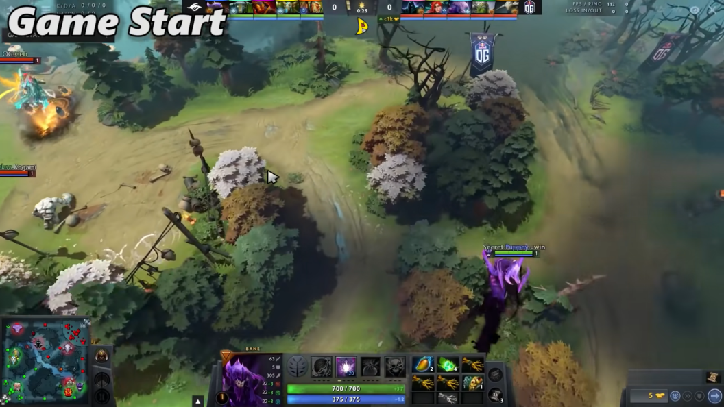 game start in Dota 2