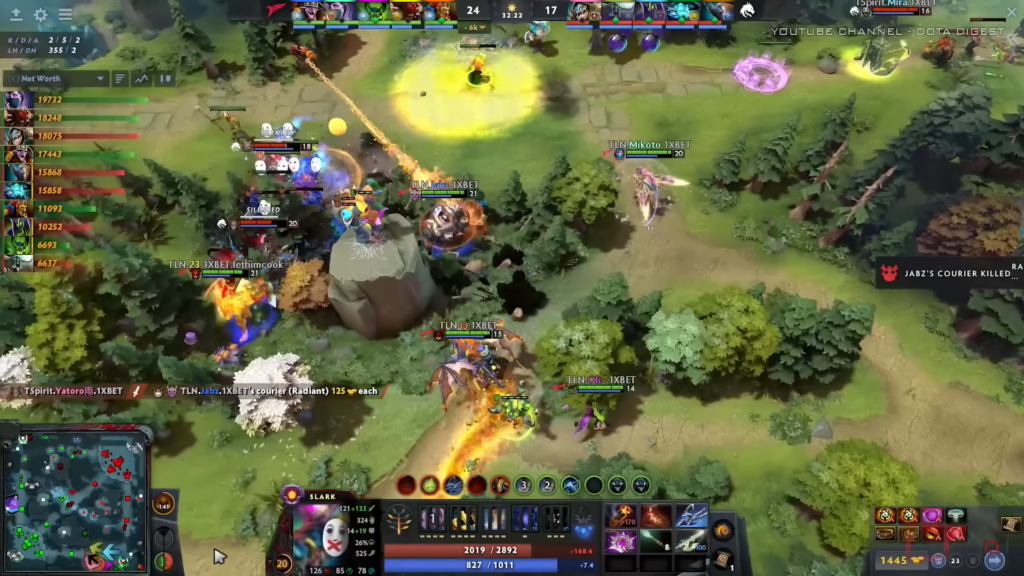 battle in Dota 2 game